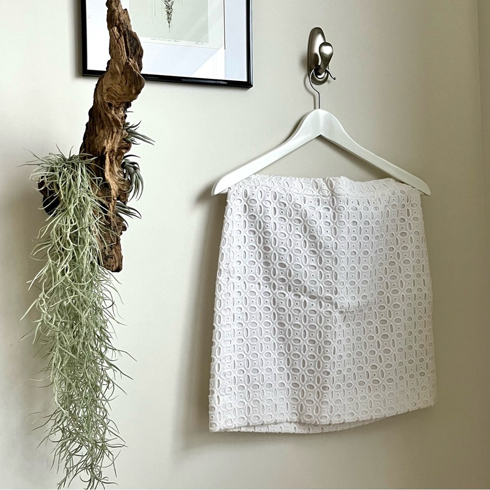 NWT J. Crew Eyelet Embroidered Mini Skirt